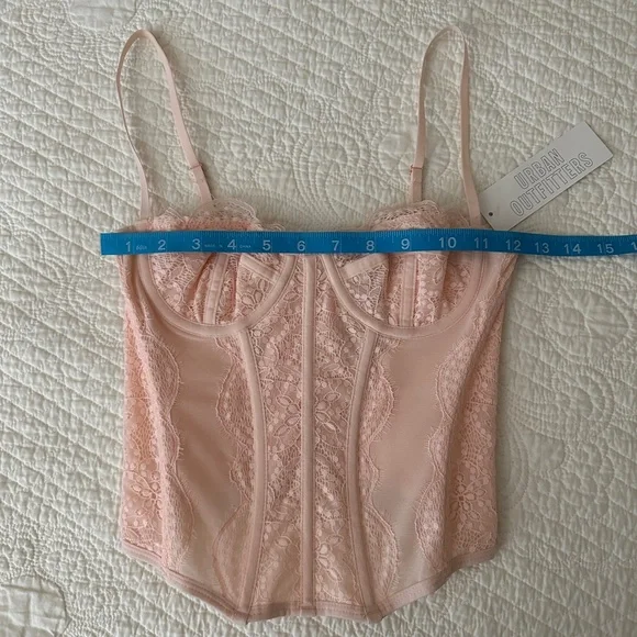 Urban Outfitters Out From Under Modern Love Corset Top Pale Pink Small - Picture 8 of 12